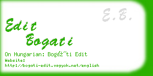 edit bogati business card